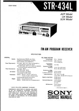 Load image into Gallery viewer, SONY STR-434L SERVICE MANUAL IN ENGLISH FM AM PROGRAM RECEIVER
