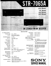 Load image into Gallery viewer, SONY STR-7065A SERVICE MANUAL IN ENGLISH FM STEREO FM AM RECEIVER
