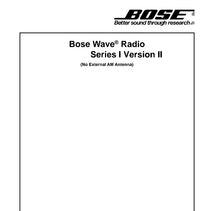 Load image into Gallery viewer, BOSE AWRC2P OR BOSE WAVE RADIO SERIES I VERSION II SERVICE MANUAL 39 PAGES ENG COVER AT PAGE 38
