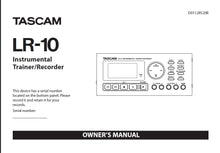 Load image into Gallery viewer, TASCAM LR-10 OWNER'S MANUAL IN ENGLISH INSTRUMENTAL TRAINER/RECORDER
