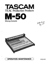 Load image into Gallery viewer, TASCAM M-50 OPERATION/MAINTENANCE IN ENGLISH MIXING CONSOLE
