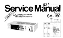 Load image into Gallery viewer, TECHNICS SA-150 SERVICE MANUAL IN ENGLISH QUARTZ SYNTHESIZER FM AM STEREO RECEIVER
