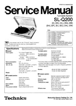 Load image into Gallery viewer, TECHNICS SL-Q200 SERVICE MANUAL IN ENGLISH TURNTABLE SYSTEM
