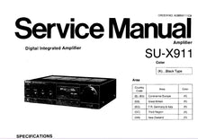 Load image into Gallery viewer, TECHNICS SU-X911 SERVICE MANUAL IN ENGLISH DIGITAL INTEGRATED AMPLIFIER
