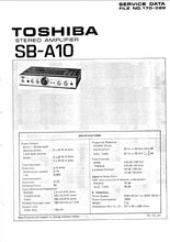 Load image into Gallery viewer, TOSHIBA SB-A10 SERVICE DATA IN ENGLISH STEREO AMPLIFIER
