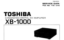 Load image into Gallery viewer, TOSHIBA XB-1000 SERVICE DATA IN ENGLISH INTEGRATED DIGITAL AV AMPLIFIER
