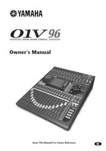 Load image into Gallery viewer, YAMAHA 01V96 OWNERS MANUAL 2003 ENGLISH DIGITAL MIXING CONSOLE
