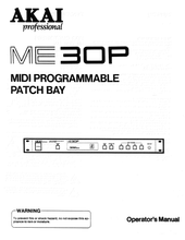 Load image into Gallery viewer, AKAI ME30P OPERATOR&#39;S MANUAL BOOK IN ENGLISH MIDI PROGRAMMABLE PATCH BAY
