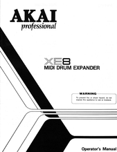 Load image into Gallery viewer, AKAI XE8 OPERATOR&#39;S MANUAL BOOK IN ENGLISH MIDI DRUM EXPANDER
