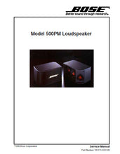 Load image into Gallery viewer, BOSE 500PM SERVICE MANUAL BOOK IN ENGLISH LOUDSPEAKER
