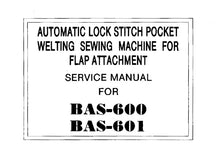 Load image into Gallery viewer, BROTHER BAS-600 BAS-601 SERVICE MANUAL BOOK IN ENGLISH SEWING MACHINE
