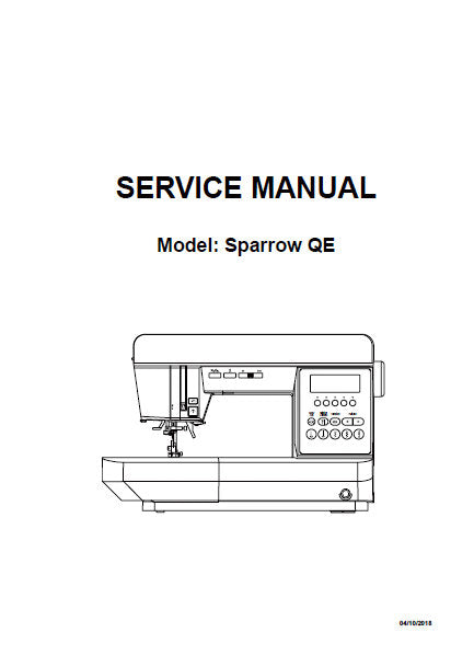 EVERSEWN SPARROW QE SERVICE MANUAL BOOK IN ENGLISH SEWING MACHINE