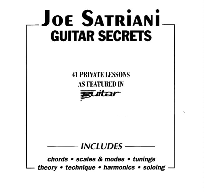 GUITAR SECRETS JOE SATRIANI 39 PAGES IN ENGLISH 41 PRIVATE LESSONS WITH TABLATURE