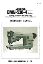 Load image into Gallery viewer, JUKI DMN-530-4 ENGINEERS MANUAL BOOK IN ENGLISH SEWING MACHINE
