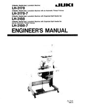 Load image into Gallery viewer, JUKI LH-3178 LH-3178-7 LH-3188 LH-3188-7 ENGINEERS MANUAL BOOK IN ENGLISH SEWING MACHINE
