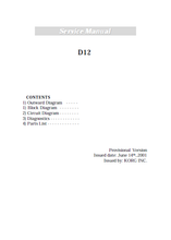 Load image into Gallery viewer, KORG D12 SERVICE MANUAL BOOK IN ENGLISH DIGITAL RECORDING STUDIO
