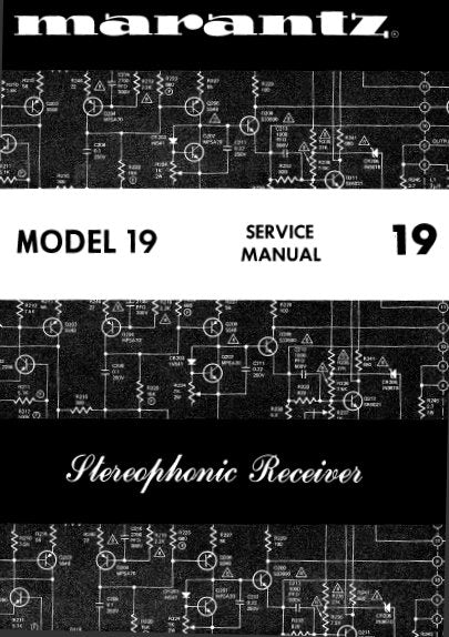 MARANTZ 19 SERVICE MANUAL BOOK IN ENGLISH STEREOPHONIC RECEIVER
