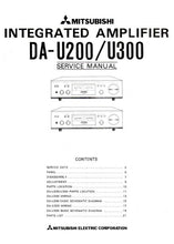 Load image into Gallery viewer, MITSUBISHI DA-U200 DA-U300 SERVICE MANUAL IN ENGLISH INTEGRATED AMPLIFIER
