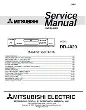 Load image into Gallery viewer, MITSUBISHI DD-4020 SERVICE MANUAL BOOK IN ENGLISH DVD PLAYER
