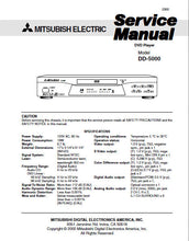 Load image into Gallery viewer, MITSUBISHI DD-5000 SERVICE MANUAL BOOK IN ENGLISH DVD PLAYER
