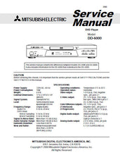 Load image into Gallery viewer, MITSUBISHI DD-6000 SERVICE MANUAL BOOK IN ENGLISH DVD PLAYER
