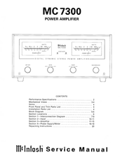 Load image into Gallery viewer, McINTOSH MC7300 SERVICE MANUAL BOOK IN ENGLISH DIGITAL DYNAMIC STEREO POWER AMPLIFIER
