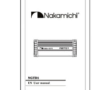Load image into Gallery viewer, NAKAMICHI NGTD1 USER MANUAL BOOK IN ENGLISH AMPLIFIER
