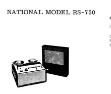 Load image into Gallery viewer, NATIONAL RS-750 SERVICE MANUAL BOOK IN ENGLISH STEREO REEL TO REEL TAPE RECORDER
