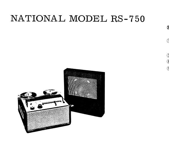 NATIONAL RS-750 SERVICE MANUAL BOOK IN ENGLISH STEREO REEL TO REEL TAPE RECORDER