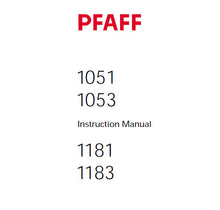 Load image into Gallery viewer, PFAFF 1051 1053 1181 1183 SERVICE MANUAL (03-01) BOOK IN ENGLISH SEWING MACHINE
