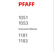 Load image into Gallery viewer, PFAFF 1051 1053 1181 1183 SERVICE MANUAL (08-99) BOOK IN ENGLISH SEWING MACHINE
