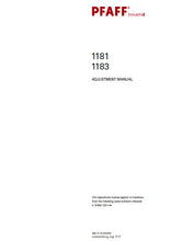 Load image into Gallery viewer, PFAFF 1181 1183 SERVICE MANUAL BOOK IN ENGLISH SEWING MACHINE
