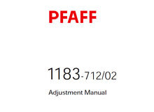 Load image into Gallery viewer, PFAFF 1183-712/02 SERVICE MANUAL 6001000 ON  (09-04) BOOK 34 PAGES IN ENGLISH SEWING MACHINE
