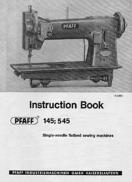 PFAFF 145 545 SERVICE MANUAL BOOK IN ENGLISH SEWING MACHINE
