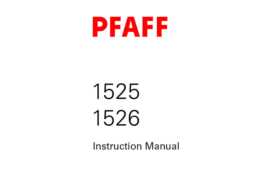 PFAFF 1525 1526 SERVICE MANUAL (02-02) BOOK 96 PAGES IN ENGLISH SEWING MACHINE