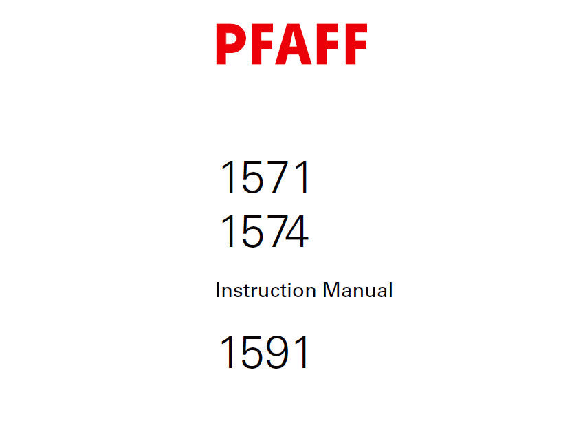 PFAFF 1571 1574 1591 SERVICE MANUAL (10-03) BOOK 140 PAGES IN ENGLISH SEWING MACHINE