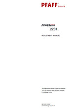 Load image into Gallery viewer, PFAFF 2231 POWERLINE 2231 SERVICE MANUAL FROM SER NO 2 765 806 BOOK IN ENGLISH SEWING MACHINE
