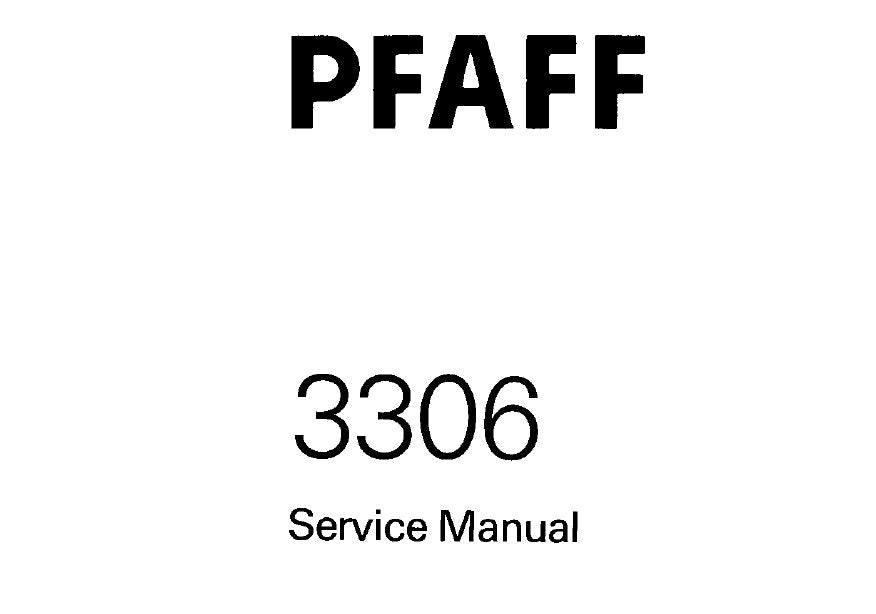 PFAFF 3306 SERVICE MANUAL BOOK IN ENGLISH SEWING MACHINE