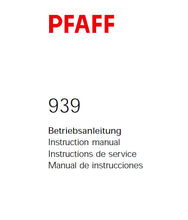 Load image into Gallery viewer, PFAFF 939 SERVICE MANUAL (10-94) BOOK IN ENGLISH SEWING MACHINE
