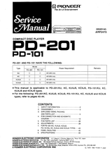 Load image into Gallery viewer, PIONEER PD-101 PD-201 SERVICE MANUAL BOOK IN ENGLISH CD PLAYER
