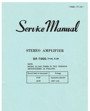 Load image into Gallery viewer, PIONEER SA-1000 SERVICE MANUAL BOOK IN ENGLISH STEREO AMPLIFIER
