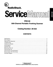 Load image into Gallery viewer, RADIOSHACK REALISTIC PRO-92 SERVICE MANUAL BOOK IN ENGLISH 500 CHANNEL PORTABLE TRUNKING SCANNER
