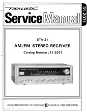 Load image into Gallery viewer, RADIOSHACK REALISTIC STA-21 SERVICE MANUAL BOOK IN ENGLISH AM FM STEREO RECEIVER
