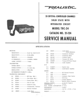 Load image into Gallery viewer, RADIOSHACK REALISTIC TRC-24 SERVICE MANUAL BOOK IN ENGLISH 23 CRYSTAL CONTROLLED CHANNELS SOLID STATE WITH INTEGRATED CIRCUIT TRANSCEIVER
