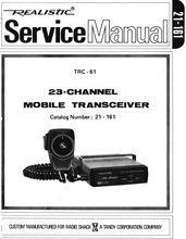 Load image into Gallery viewer, RADIOSHACK REALISTIC TRC-61 SERVICE MANUAL BOOK IN ENGLISH 23 CHANNEL MOBILE TRANSCEIVER
