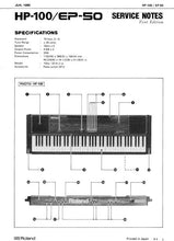 Load image into Gallery viewer, ROLAND EP-50 HP-100 SERVICE NOTES BOOK IN ENGLISH KEYBOARD
