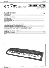 Load image into Gallery viewer, ROLAND EP-7IIE SERVICE NOTES BOOK IN ENGLISH DIGITAL PIANO
