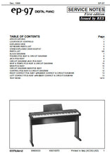 Load image into Gallery viewer, ROLAND EP-97 SERVICE NOTES BOOK IN ENGLISH DIGITAL PIANO
