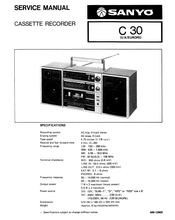 Load image into Gallery viewer, SANYO C30 SERVICE MANUAL BOOK IN ENGLISH CASSETTE RECORDER
