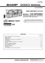 Load image into Gallery viewer, SHARP CD-XP500H SERVICE MANUAL BOOK IN ENGLISH MINI COMPONENT SYSTEM
